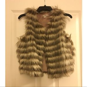 Faux fur vest